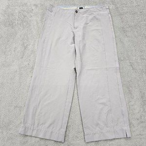 Horny Toad Capri Pants womens size 8 lavander adjustable hook/loop flat front